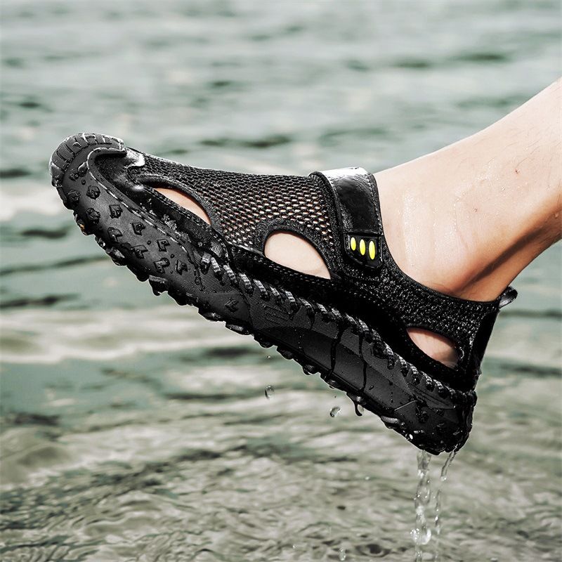 Sandalen Neue Casual Hohl Atmungsaktive Mesh Herren Sommer Wanderschuhe_voghion.com