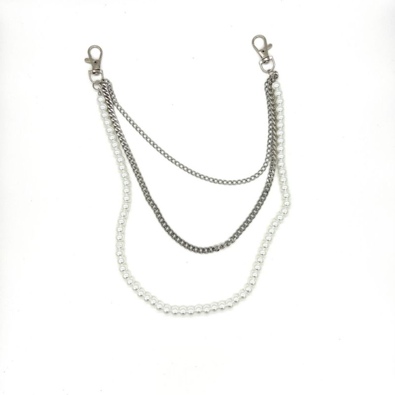 Catena per pantaloni con catena in metallo versatile, catena per pantaloni con catena a strato singolo per gioielli da donna_voghion.com