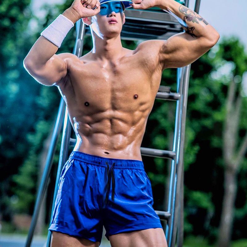 Pantalones cortos deportivos de secado rápido para hombre, de cuatro lados, finos, ultraligeros y transpirables, talla grande._voghion.com