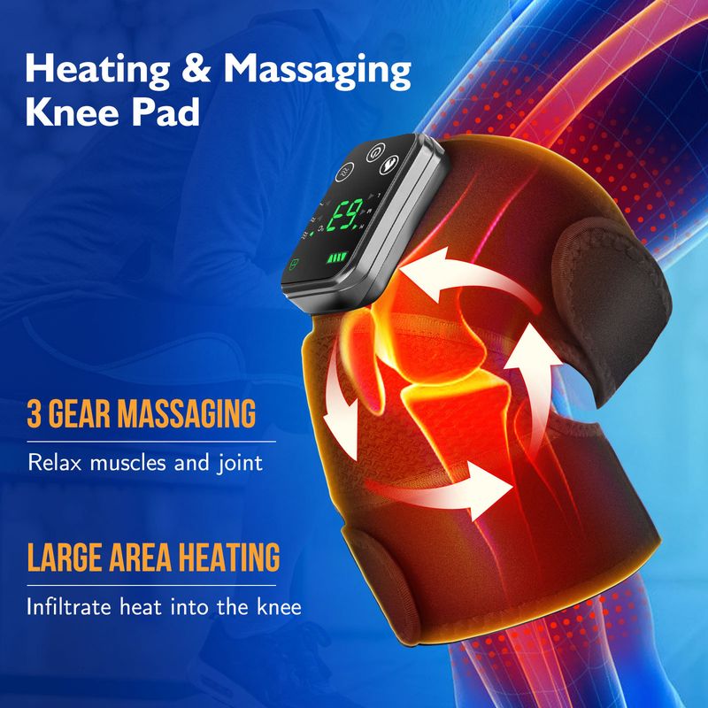 New heating for middle-aged elderly people, home therapy, hot compress pads, cold and warm massager knee pads_voghion.com