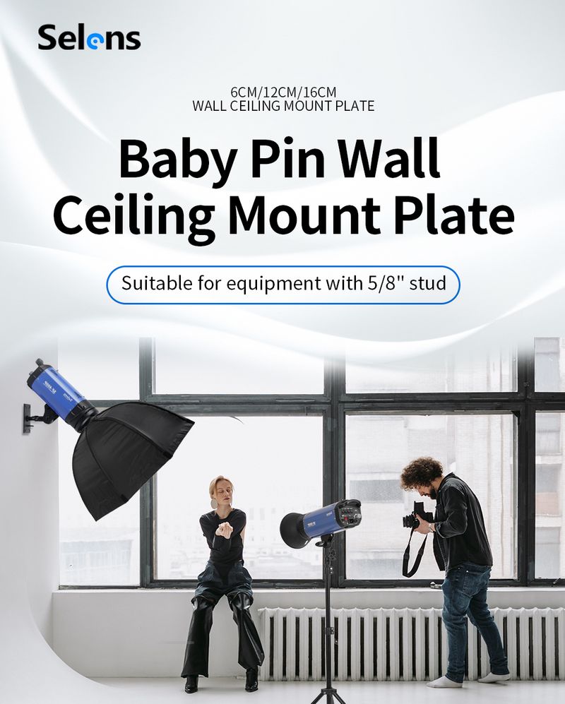 Support mural pour éclairage de studio photo Meking Mini support d'éclairage Plaque pour bébé 6 cm M11-027A Accessoires pour flash_voghion.com