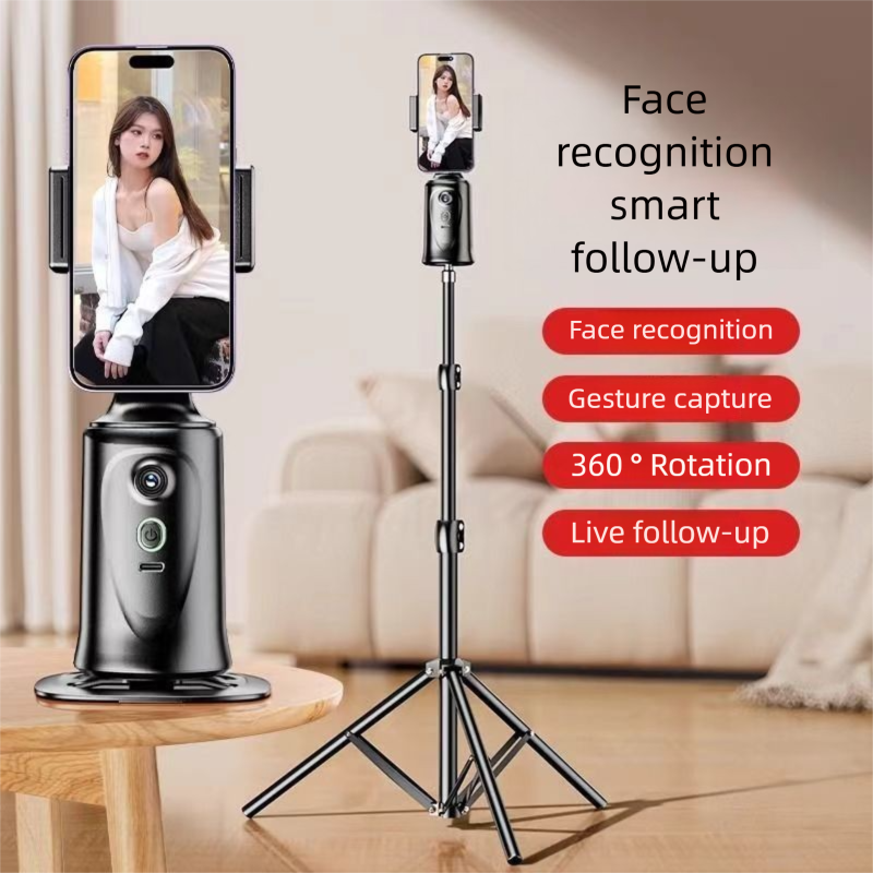 AI Intelligente Gesichtserkennung Gimbal Desktop-Telefonständer Live-Streaming Selfie-Stick Panorama-Tracking Anti-Shake_voghion.com