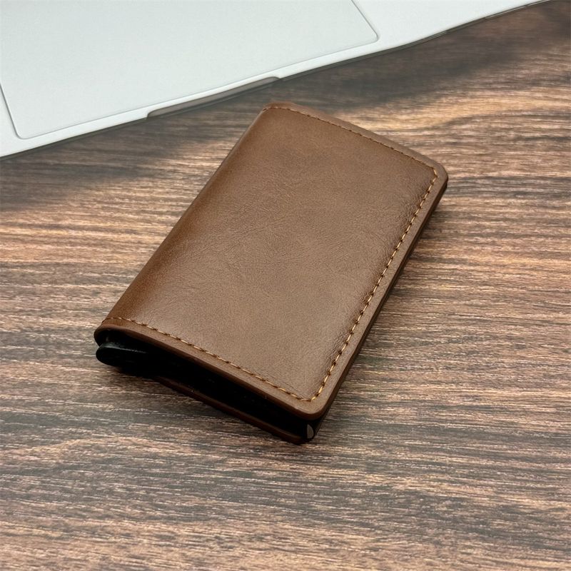 Férfi lopásgátló kefe demagnetizáció elleni szénszálas RFID alumínium ötvözet bankkártya csomag_voghion.com