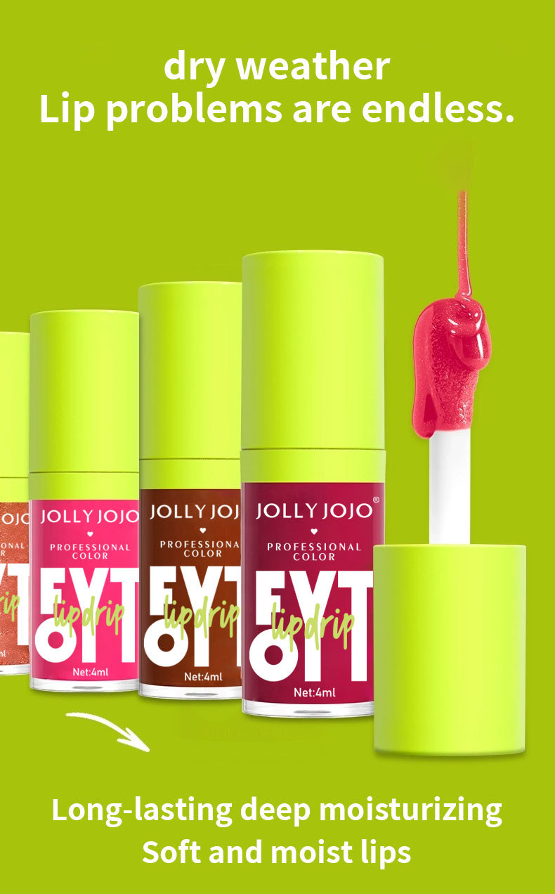 JOJO transparent lip gloss lip balm lip oil lip oil lip plumping moisturizing mirror lip glaze lip gloss wholesale_voghion.com