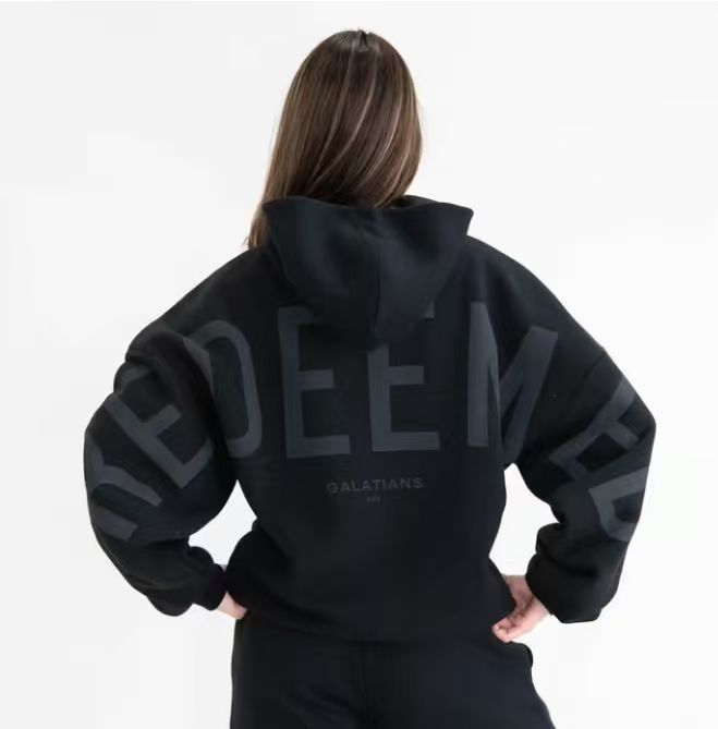 Trendiger Unisex-Kapuzenpullover im Oversize-Schnitt mit Print, lange Ärmel, lässige Streetwear für Damen und Herren_voghion.com