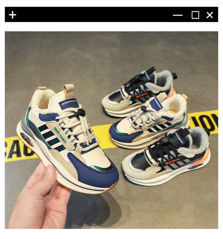 Scarpe di cotone, scarpe da ginnastica, scarpe di peluche, casual e calde per ragazzi e ragazze, scarpe alla moda per bambini_voghion.com