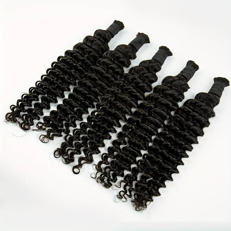 Capelli veri 100% capelli umani capelli ricci profondi confezione da 2 pezzi totale 100 g 50 g/pz_voghion.com