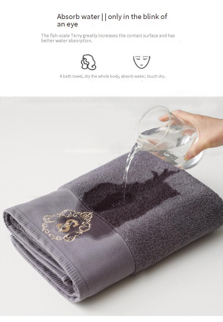 Asciugamano da bagno per hotel in puro cotone 80*150 per adulti, asciugamano da spiaggia in puro cotone, morbido e assorbente, spesso e ingrandito._voghion.com