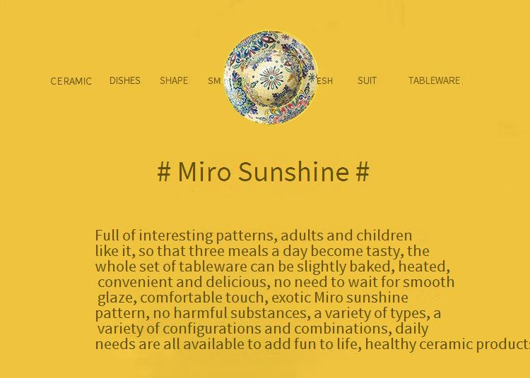 Bohemian Underglaze Ceramic Dinnerware Set - Hand-Painted Bowls & Plates For Rice Noodles & Fish Serving_voghion.com