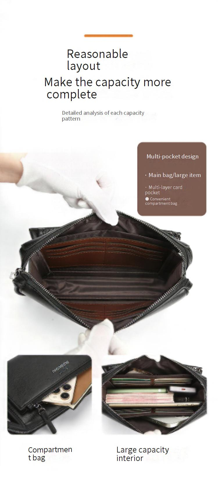 Men's Bags New Multi Card Holder Men's Wallet Long Clutch Large Capacity Simple Bank Card Holder Men's Bag_voghion.com