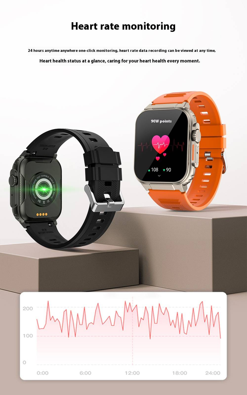 Bluetooth Arama, Yerel Müzik Çalma ve Çoklu Spor Modları, AMOLED Ekran, Kalp Atış Hızı ve Uyku Takibi, 42 mm Unisex Tasarıma Sahip A70 Akıllı Saat_voghion.com