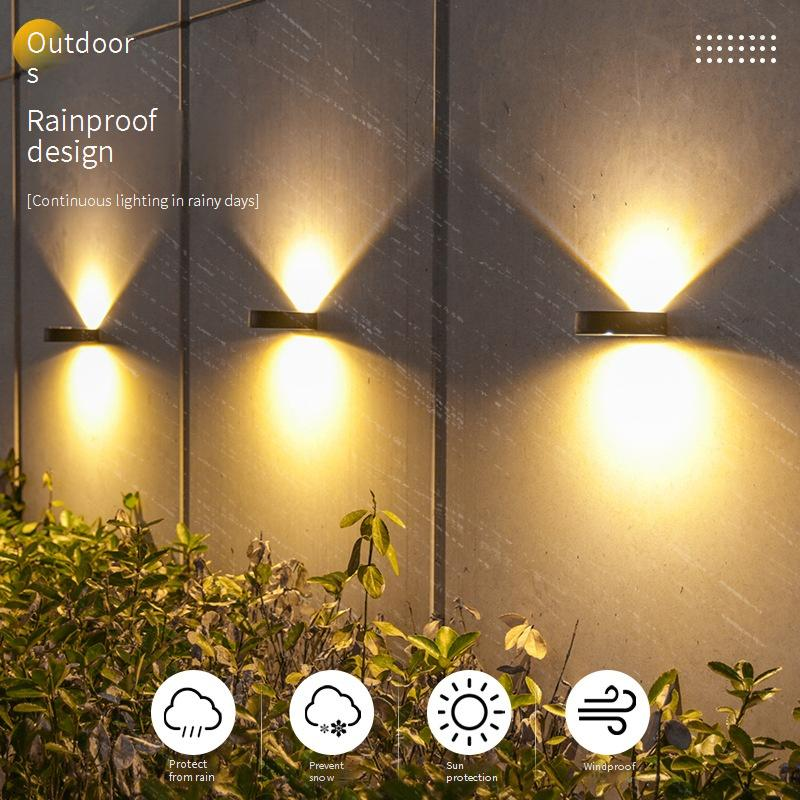 Lámpara solar de pared para exteriores, luces LED impermeables para jardín con sensor de movimiento, iluminación decorativa para patios, escaleras y caminos (LG-67)_voghion.com