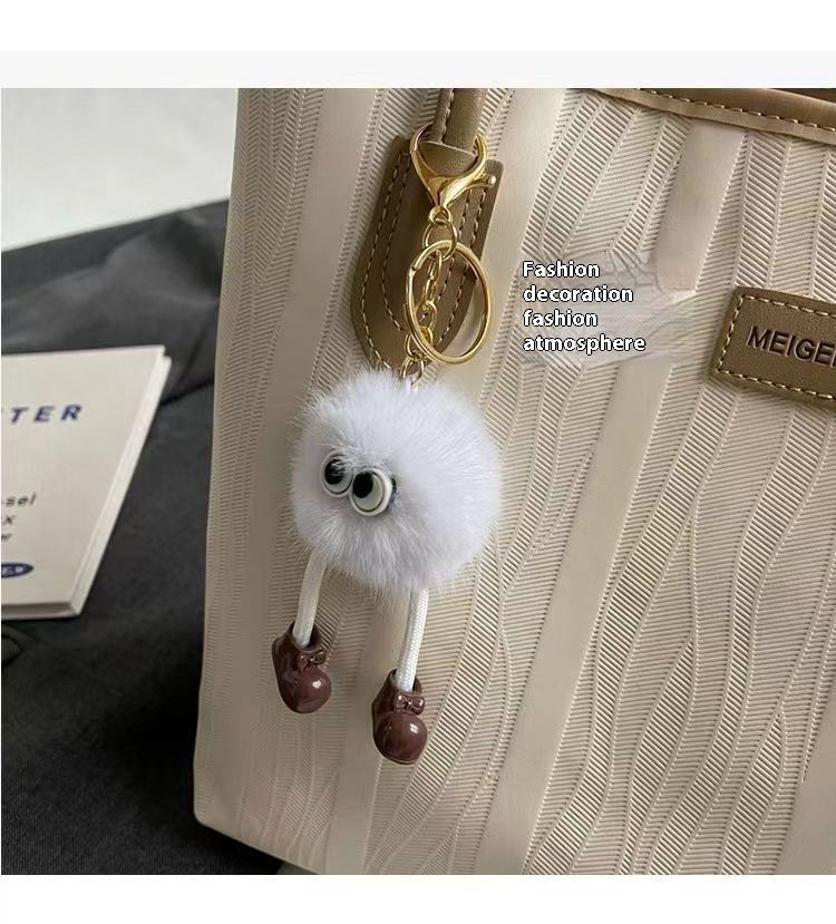 Women's Large Capacity Tote Bag - Mini Crossbody Shoulder Bag For Work, Commute & Casual Outfits, Lightweight Polyester With Detachable White Charm_voghion.com