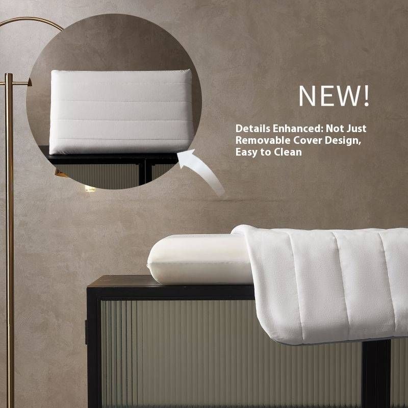 Cuscino in memory foam di lusso di qualità alberghiera - Cuscino ortopedico per il supporto del collo per un sonno profondo senza pressione (fodera in poliestere traspirante)_voghion.com