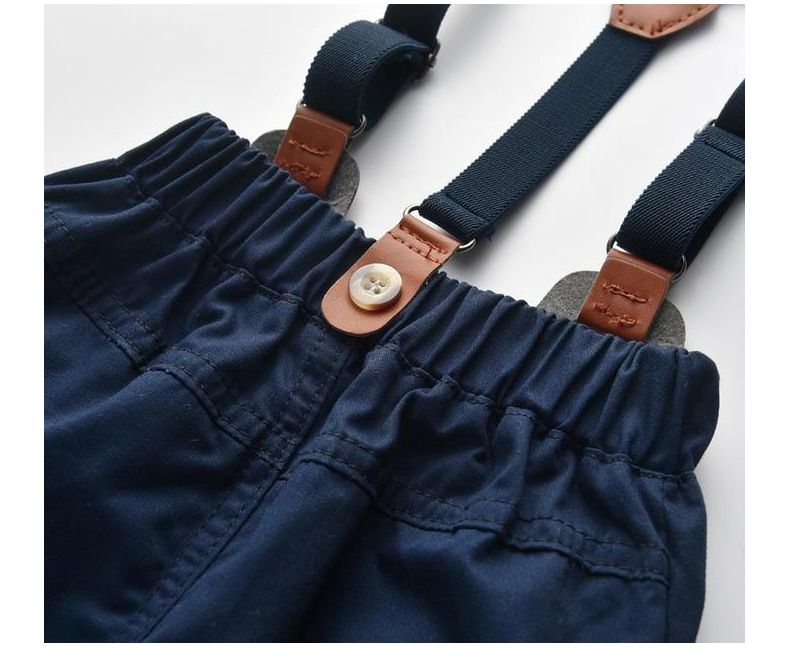 Costume pentru copii de primăvară și toamnă pentru băieți, costume pentru domni, salopete cu mânecă lungă din bumbac, bretele și pantaloni_voghion.com