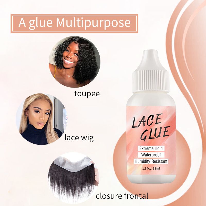 Parrucca per estensioni senza cuciture Parrucca in pizzo colla fasce per capelli tende per capelli invisibili con forte forza adesiva_voghion.com