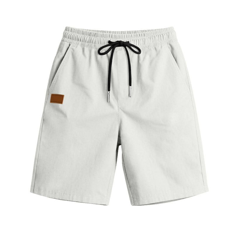 Pantalones de playa para hombre, de verano, informales, ligeros y lujosos, de cinco puntos, con cordón cruzado, talla grande_voghion.com