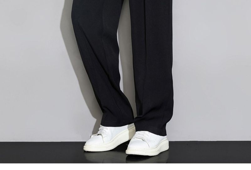 Leisure Spring Loose 2024 New Straight Long Pants Men's Drape Suit Trend Wide Leg Trousers_voghion.com