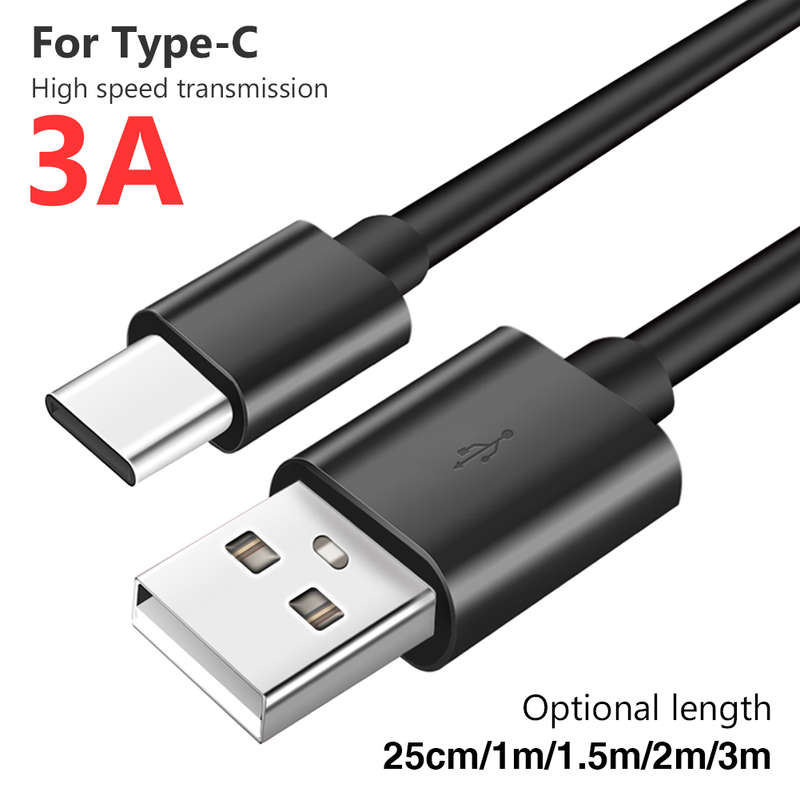 25/100/150/200/300cm câble USB C Type C 3A câble de Charge rapide cordon de données pour Samsung S9 S9 + S8 Plus Xiaomi Redmi Not 8 10 Huawei_voghion.com