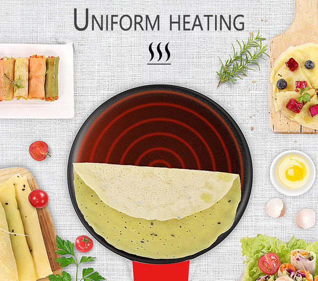 Elektrischer Crêpe-Maker, Pizza-Pfannkuchen-Maschine, antihaftbeschichtete Bratpfanne, Backform, Kuchenmaschine, Küchengerät, Kochutensilien Sonifer_voghion.com