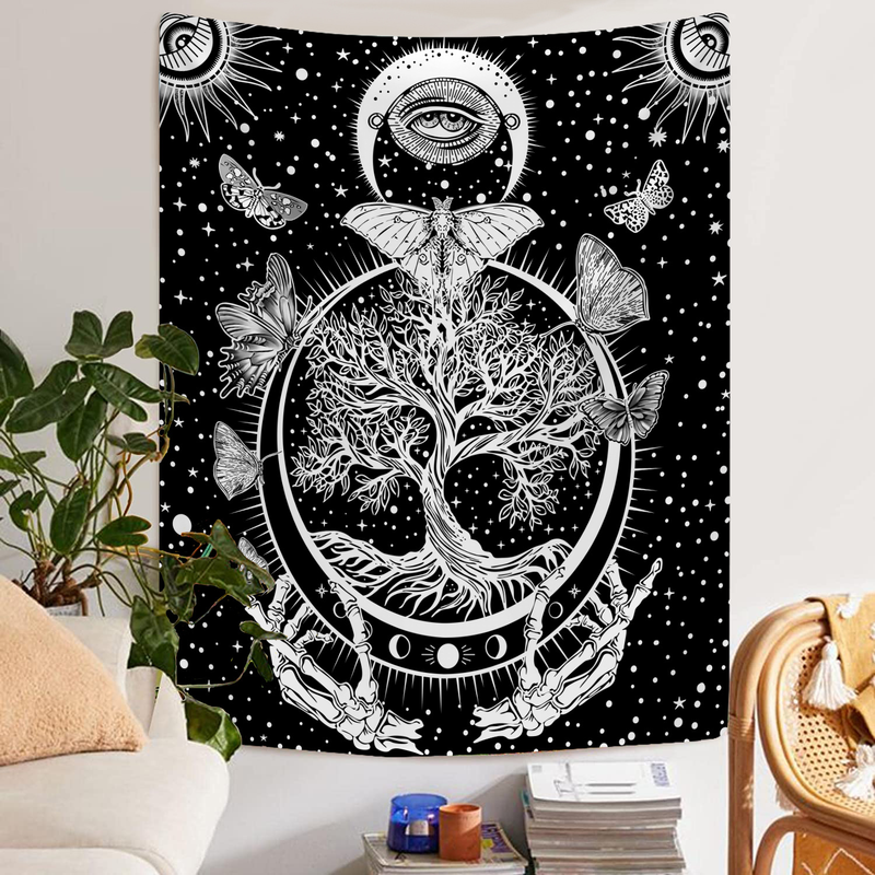 Opknoping clo Tarot merk Boheemse paar skelet achtergrond muur clo decoratieve wandtapijten omarmen home achtergrond_voghion.com