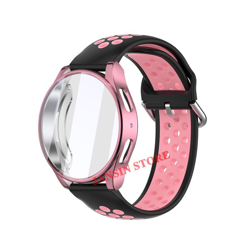 Silicone Band TPU Case For Samsung Galaxy Watch 7 6 5 4 40MM 44MM Breathable Soft Sports Strap For Galaxy Watch 7 Watchband 20mm_voghion.com