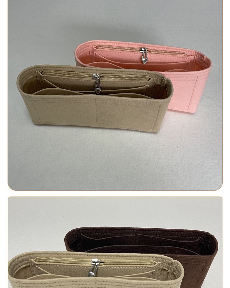 Bag Inserts Felt Cosmetic Bag, Felt Storage Bag, Large-capacity Inner Liner Bag, Felt Bag, Multi-functional Storage Bag_voghion.com