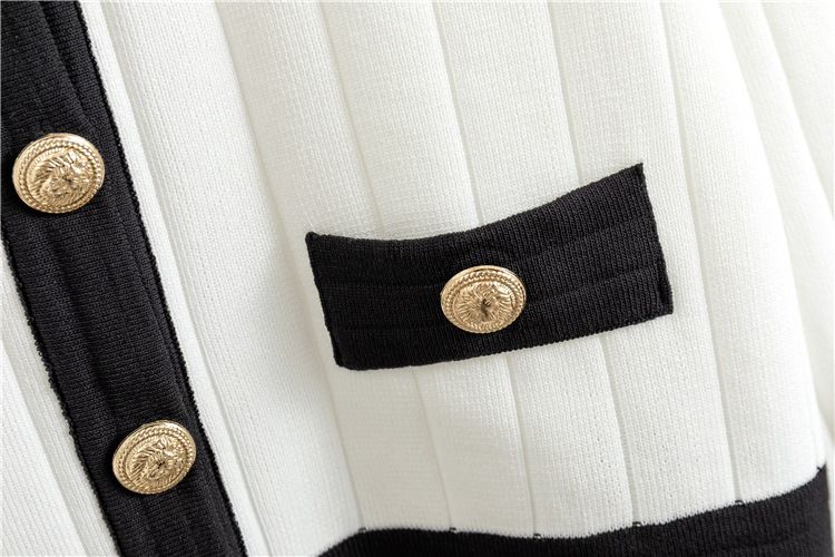 Roupas femininas terno saia temperamento senhora saia malha cardigan vestido de duas peças_voghion.com