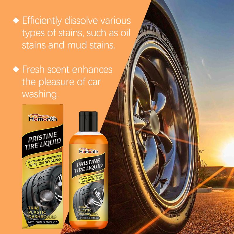 Homonth Automobile Tire Cleaner, Automobile Tire Cleaning Decontamination And Descaling New Tire Cleaning Agent_voghion.com
