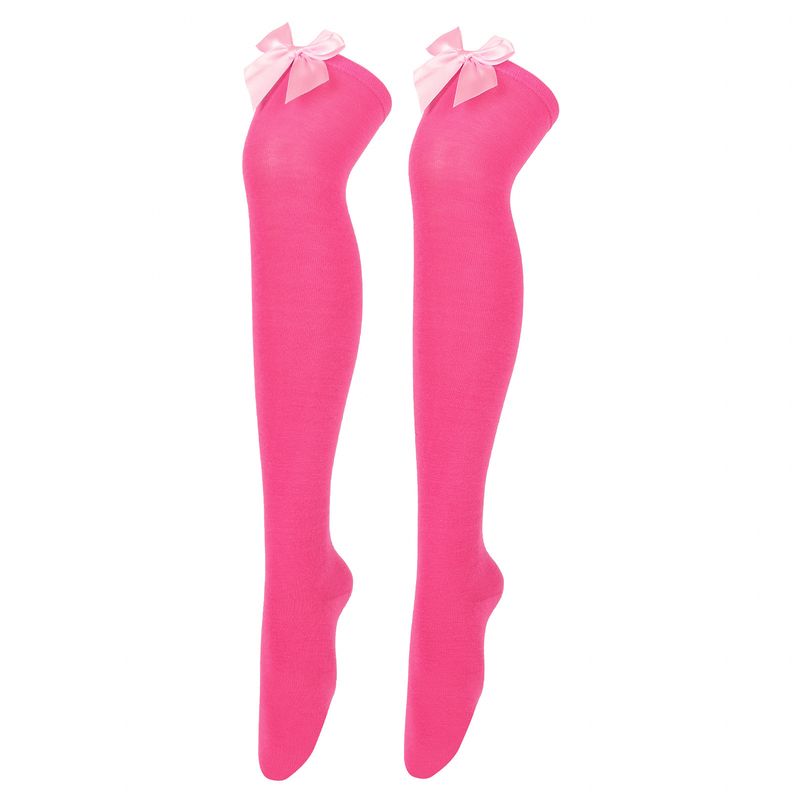 Calze sexy con fiocco per San Valentino sopra il ginocchio, calze alte, calze da donna, calze per feste di appuntamenti_voghion.com