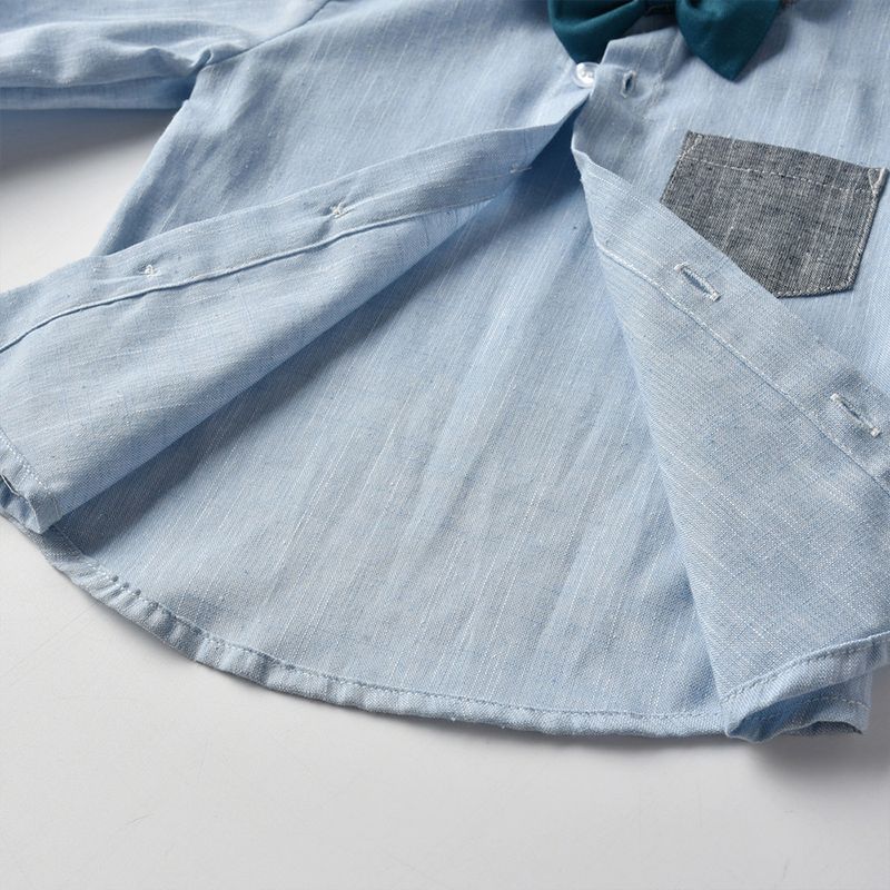 Abbigliamento per bambini autunno nuovo abbigliamento per bambini camicia a maniche lunghe per bambini camicia per bambini giacca pantaloni scuri abito a pois_voghion.com
