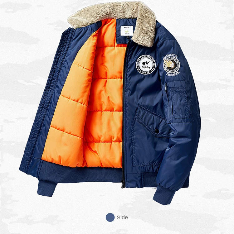 Modetrend Männer Winter gepolstert verdickt winddicht kalt neue Biker Stickerei Hundert Jacke Jacke heiße Modelle_voghion.com