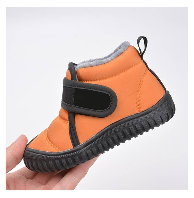 Zimní dětské kašmírové boty, ležérní, měkká podrážka, teplé dětské bavlněné boty, suchý zip, bavlněné boty pro chlapce i dívky_voghion.com