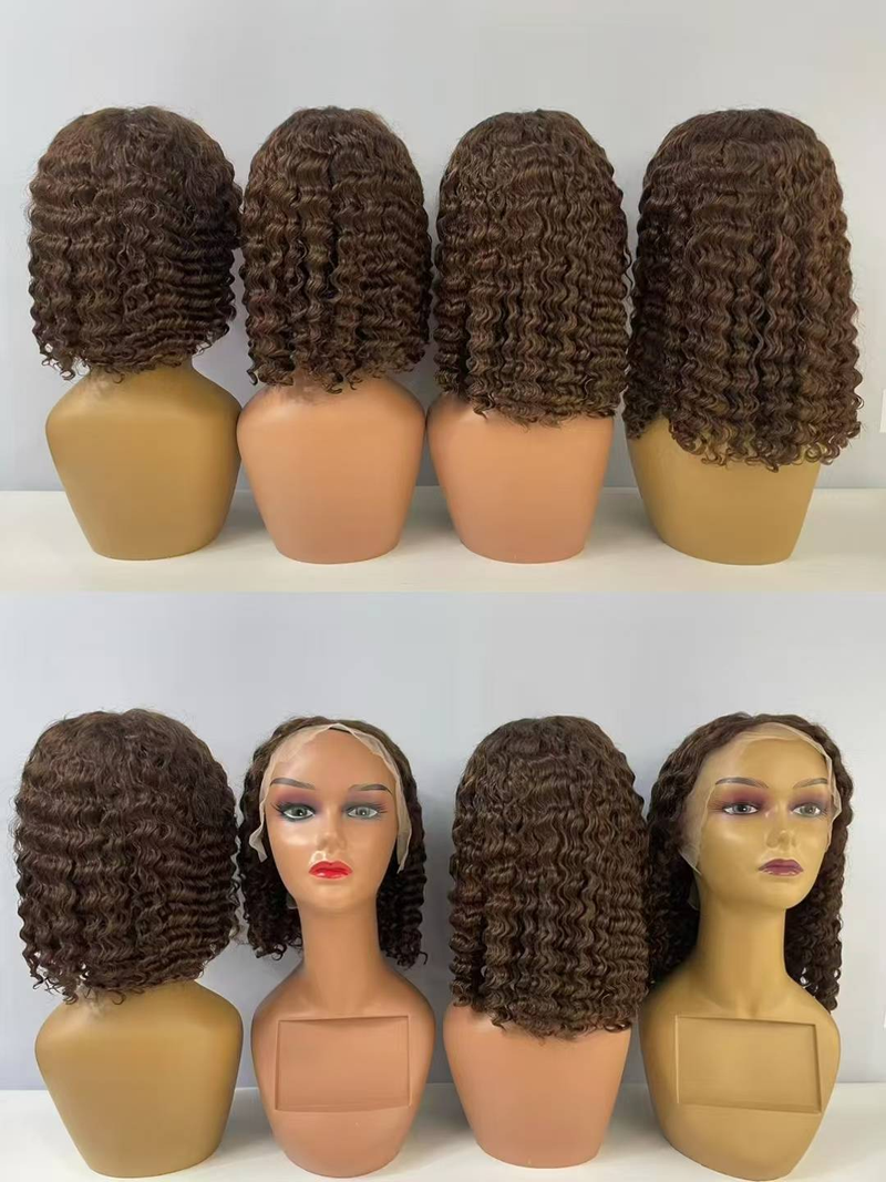 250% Density Bruine Kleur Water Wave Lace Frontale Pruik Voor Vrouwen 13x4 Hd Lace Wig Lijmloze Indiase Maagdelijke Haar Sluiting Pruik_voghion.com