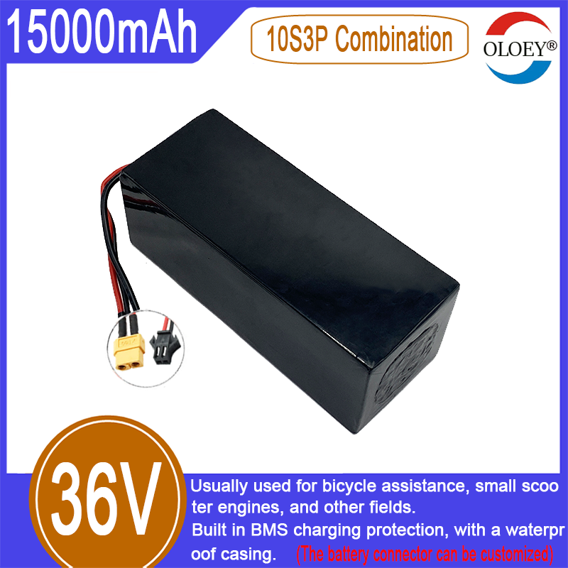 36V lithium-ion battery pack, 10S3P combination, 15000mAh, built-in BMS charging protection, explosion-proof, waterproof_voghion.com