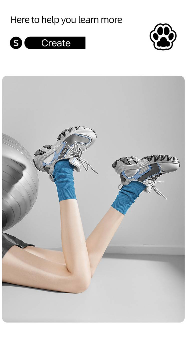 cameido Trendy Color - Blocked Chunky - Soled Dad Shoes For Women, Spring 2025. These Casual Sneakers Feature A Mesh - Paneled Upper,_voghion.com