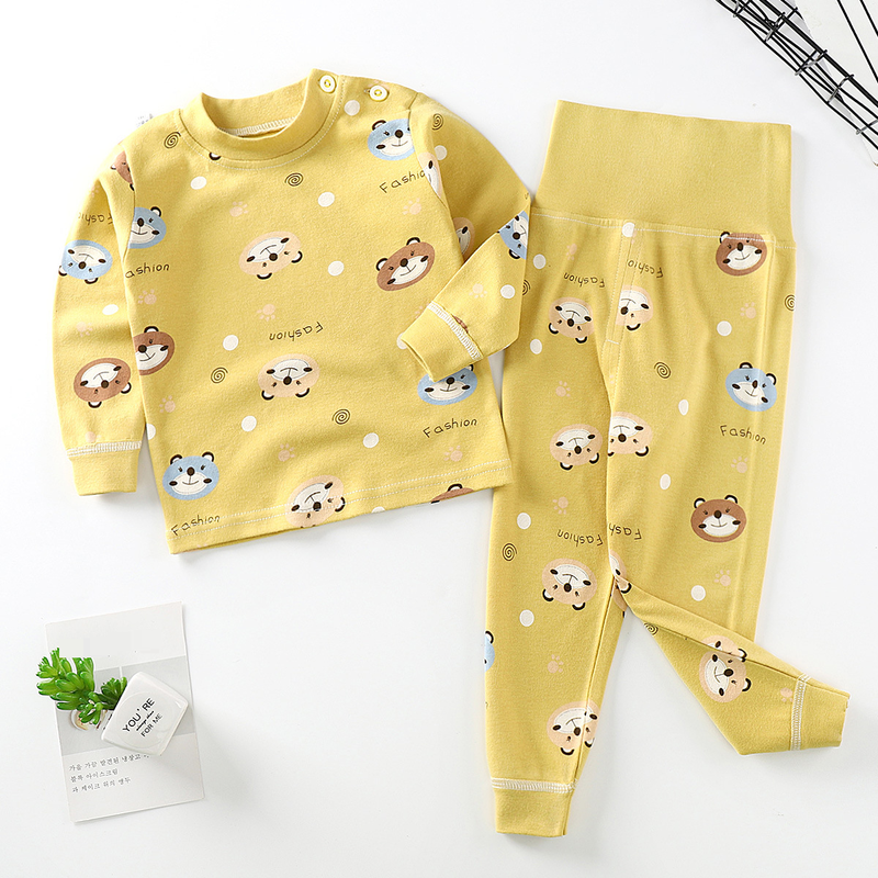 Mother & Kids Trousers Suit Pure Cotton Baby Clothes Long Sleeved Underwear High Waist Clothing_voghion.com