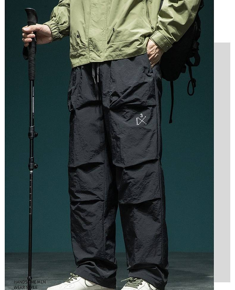 Pantalon de parachutiste coupe ample en duvet de canard pour homme, imperméable et thermique, pour l'hiver, en vert, noir et kaki_voghion.com