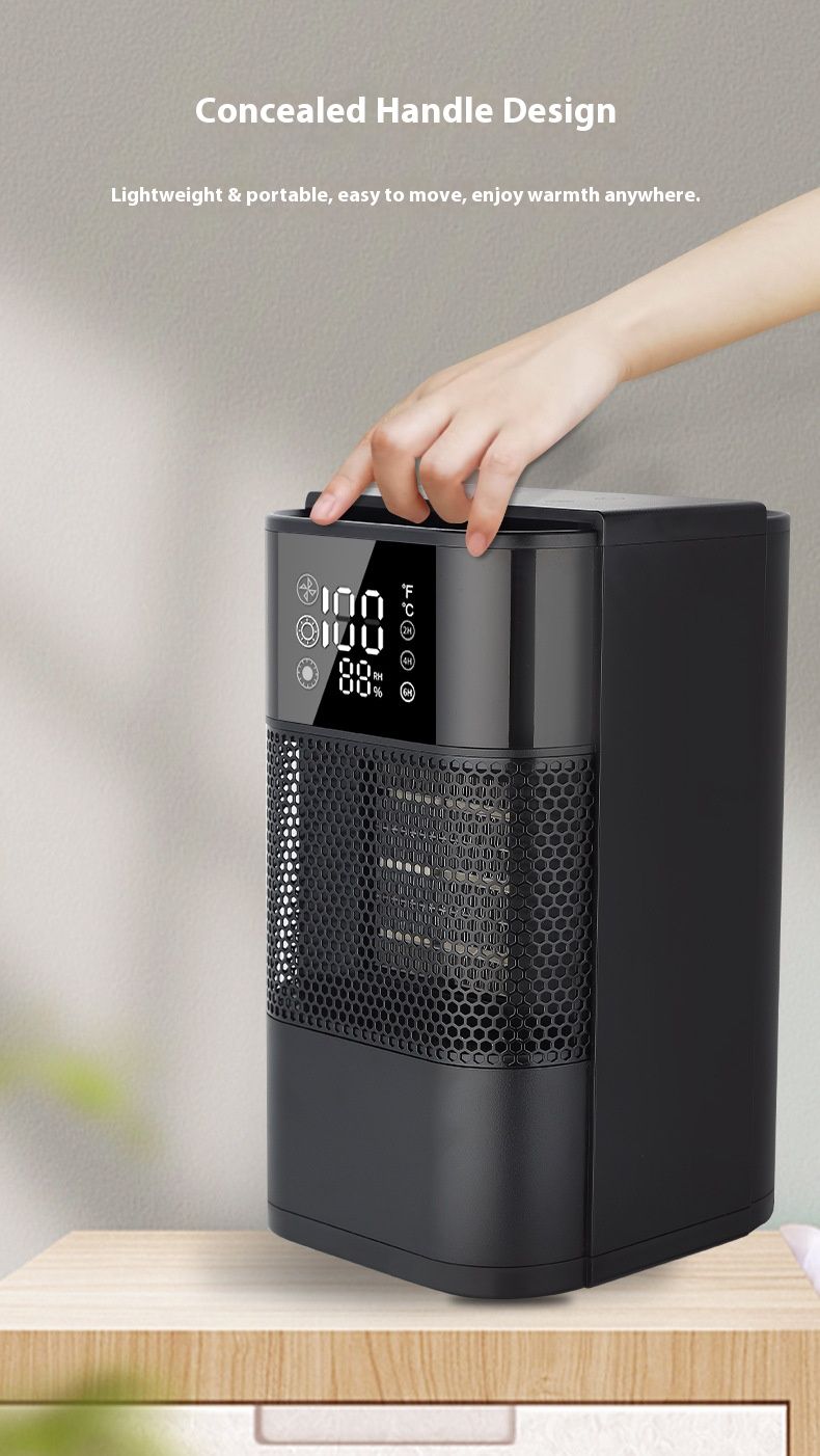 Ceramic Space Heater With Touch Control, 3-Speed & 8H Timer, 1300W Fast Heating, Quiet 36dB, Overheat & Tip-Over Protection For Home Office (10-20㎡)_voghion.com