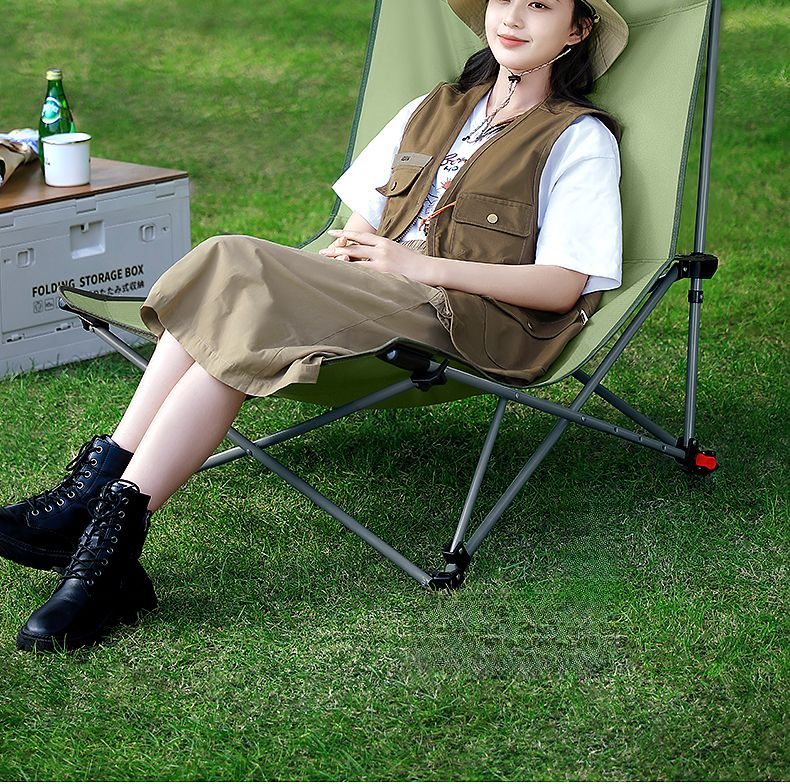 Quick Recliner Folding Portable Moon Fishing Outdoor Camping Nap Artifact Beach Chair_voghion.com