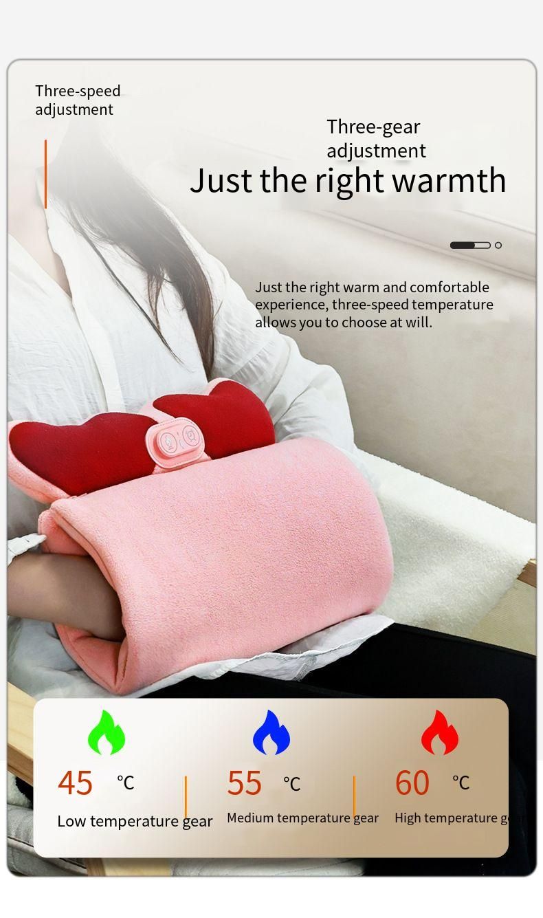 Winter Neue Elektrische Rosa Herz Tragbare Graphen Hand Wärmer Schnelle Heizung Intelligente Konstante Temperatur_voghion.com