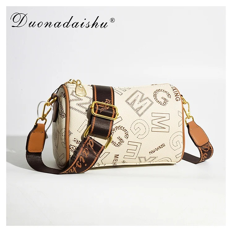 Neuer heißer Modetrend: Vielseitige, weiche Kissentasche mit Zylinderdruck für Damen mit einer Schultertasche und einer Umhängetasche_voghion.com