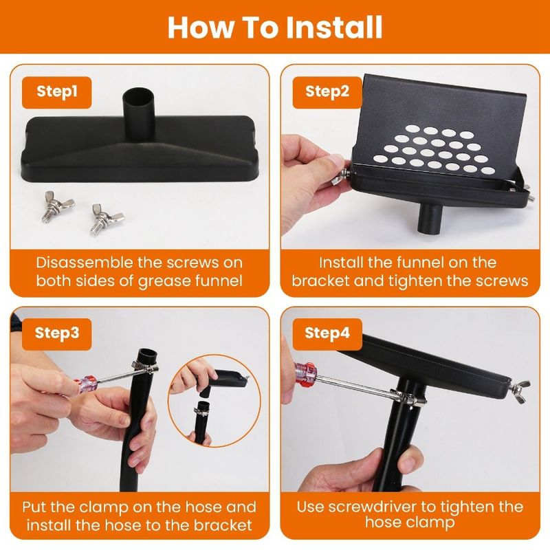 Piastra resistente per imbuto in acciaio con grasso inossidabile Blackstone Tubo di drenaggio C Raccoglitore di grasso Calore del grasso Posteriore Adatto 39,76 pollici_voghion.com