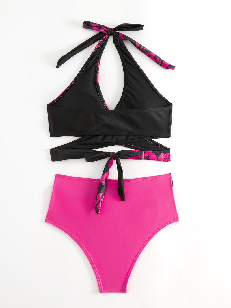Dames sexy split cross bikini badpak bikini badpak dames _voghion.com