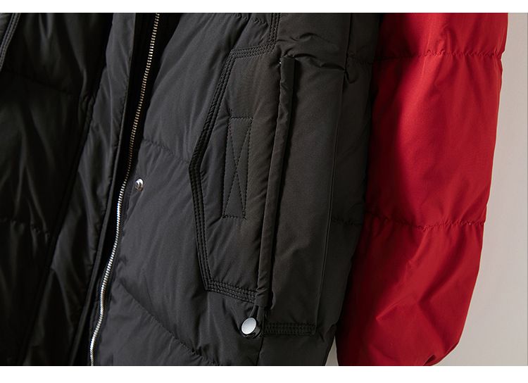 Women's Clothing Oversized Puffer Coat – Detachable Hood Winter Jacket For Women (Red/Black, S-XL)_voghion.com
