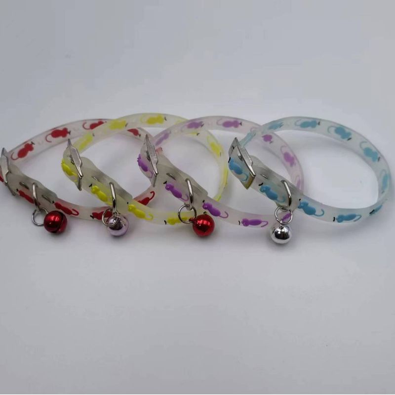 Collare per animali domestici in silicone luminoso per cani e gatti che assorbe la luce notturna_voghion.com