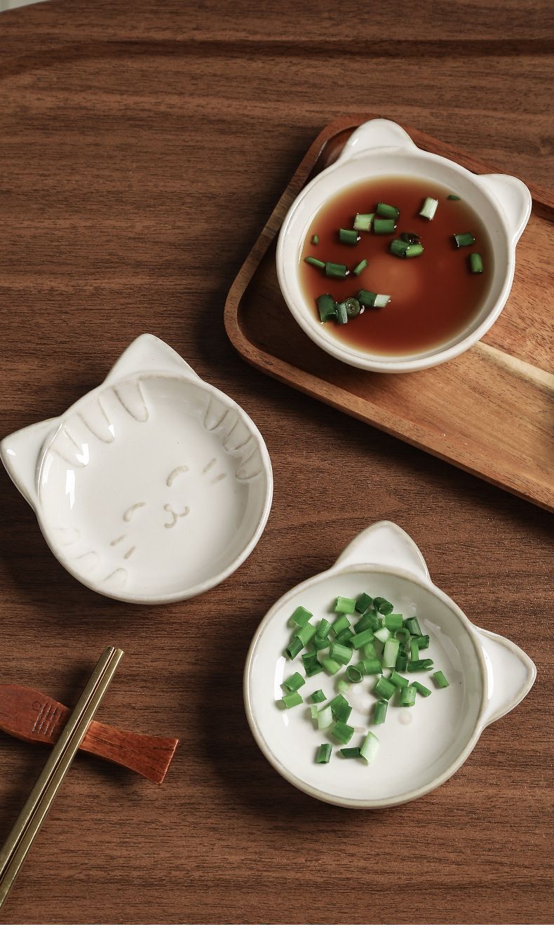 Glasurtransformation: Soßenschalen aus Keramik – kleine Gewürzteller für Zuhause, stilvolle Sojasoßen- und Dipschalen, ästhetisches Geschirrset_voghion.com