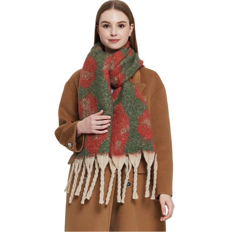 Nuovo scialle caldo 2023 inverno cerchio filato spesso nappa jacquard grande motivo leopardato sciarpa_voghion.com
