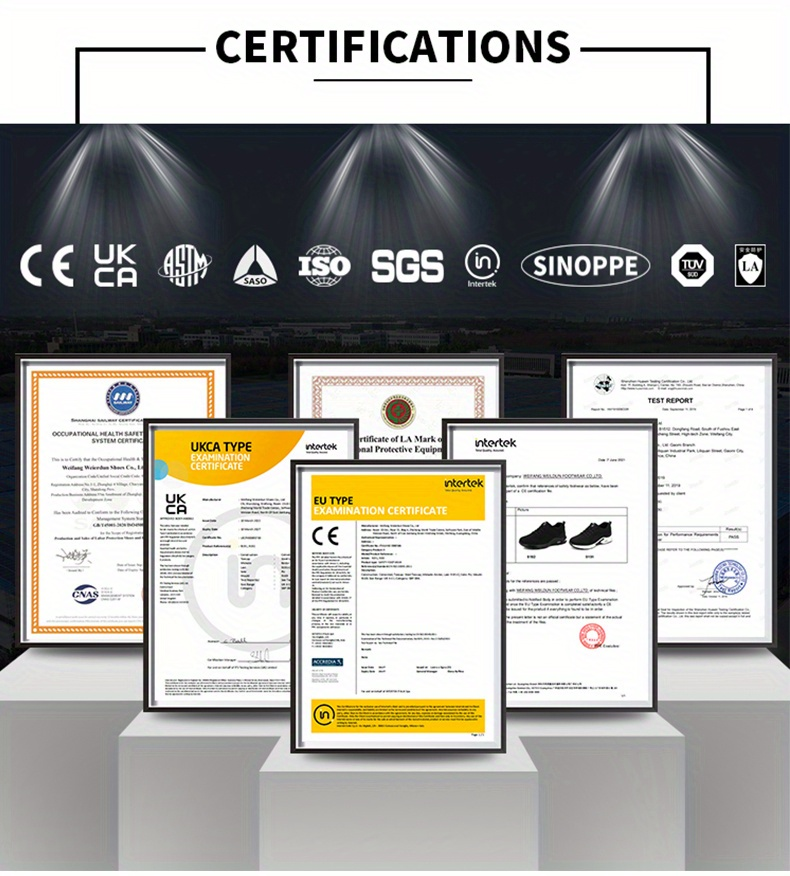 GUYISA Chaussures de sécurité pour hommes – Chaussures de travail antidérapantes à bout en acier avec coussin d'air respirant et confortables_voghion.com