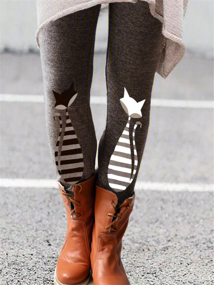 Pantaloni stivali leggings elastici Joker stampati da donna_voghion.com